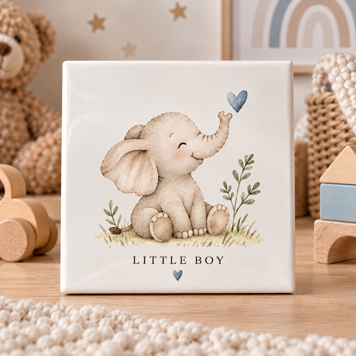 Little boy olifant tegel