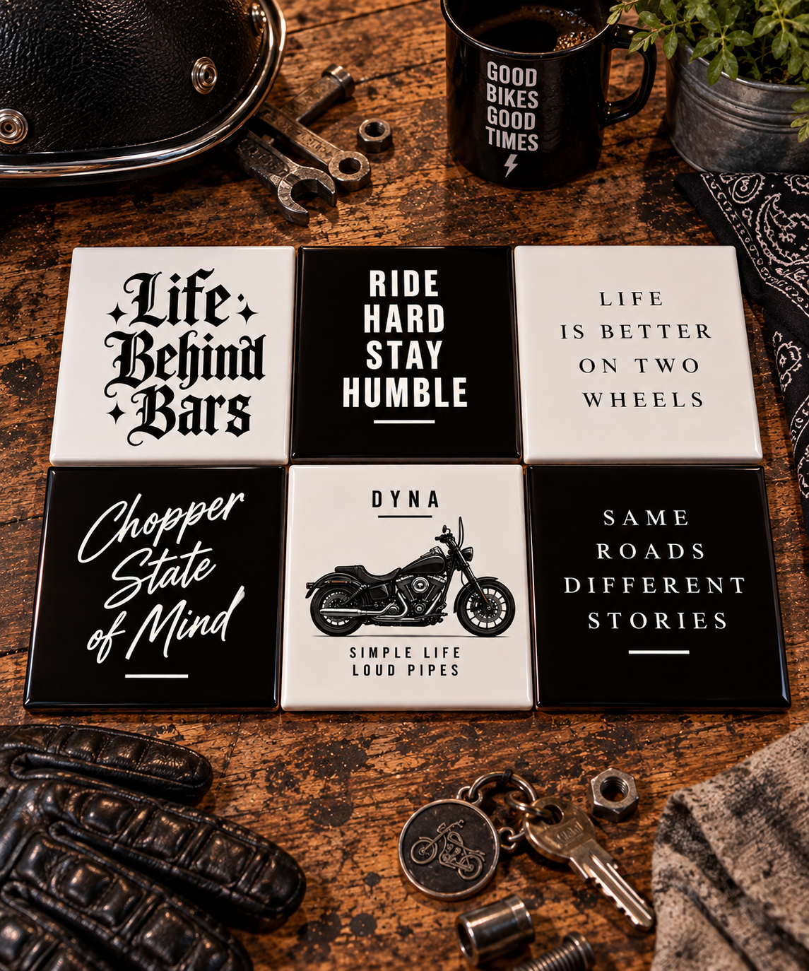 Ride More Worry Less tegel - Hart