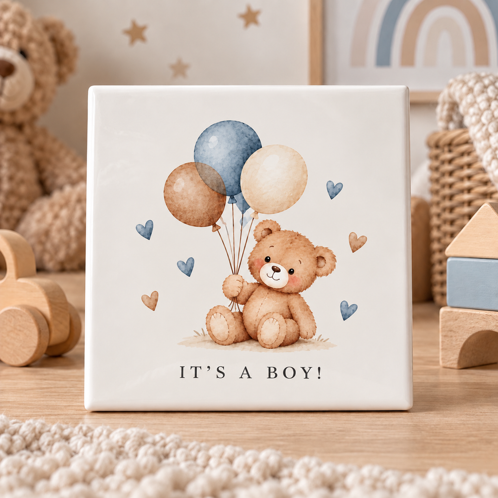 Its a boy! Beertje tegel