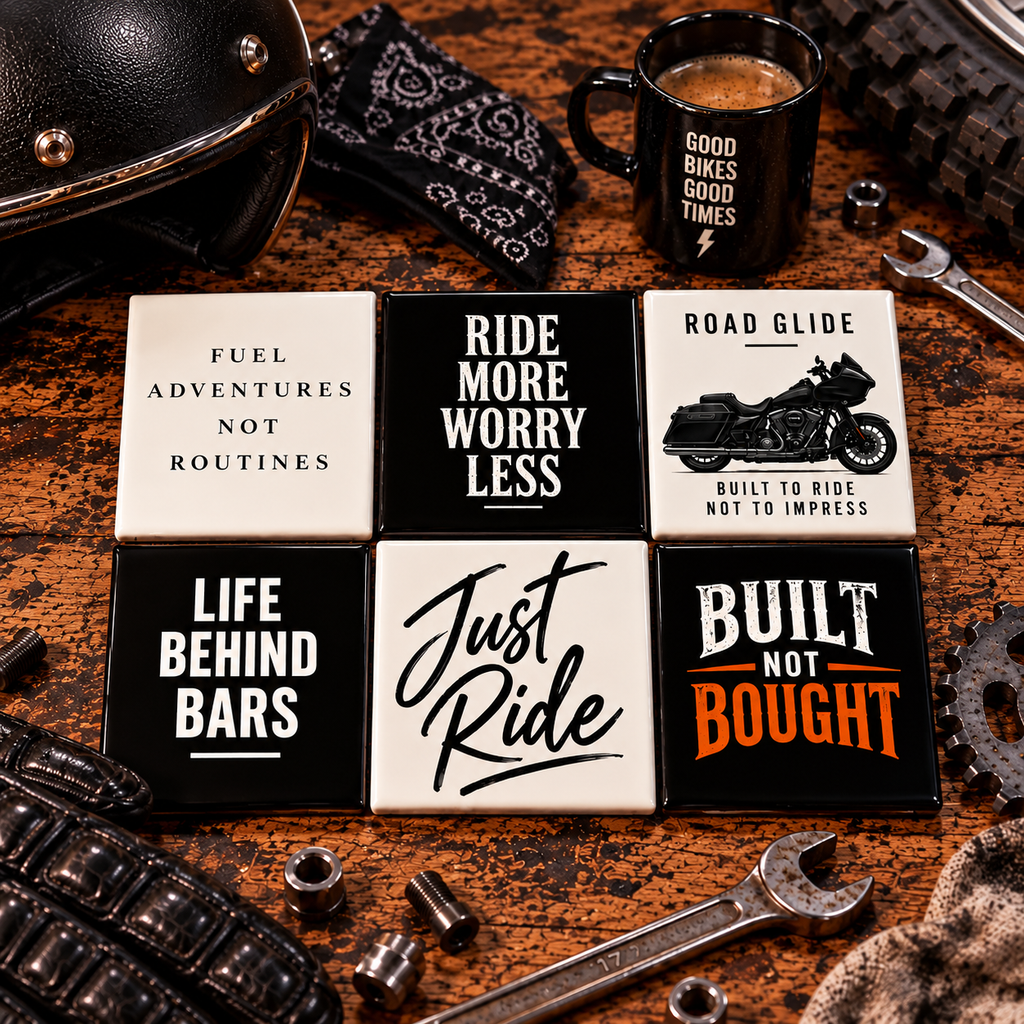 Ride More Worry Less tegel - Hart