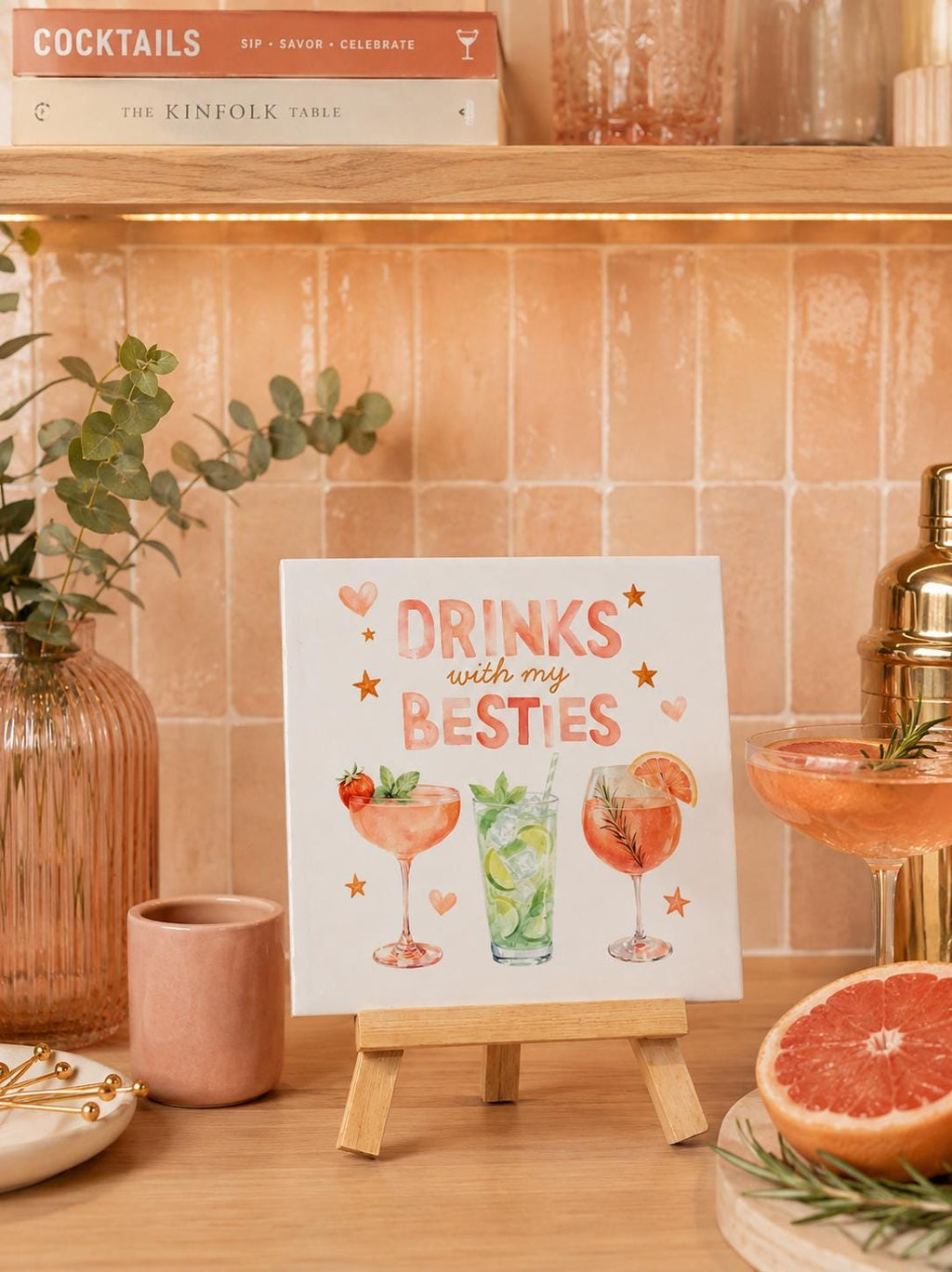 Drink Besties tegel