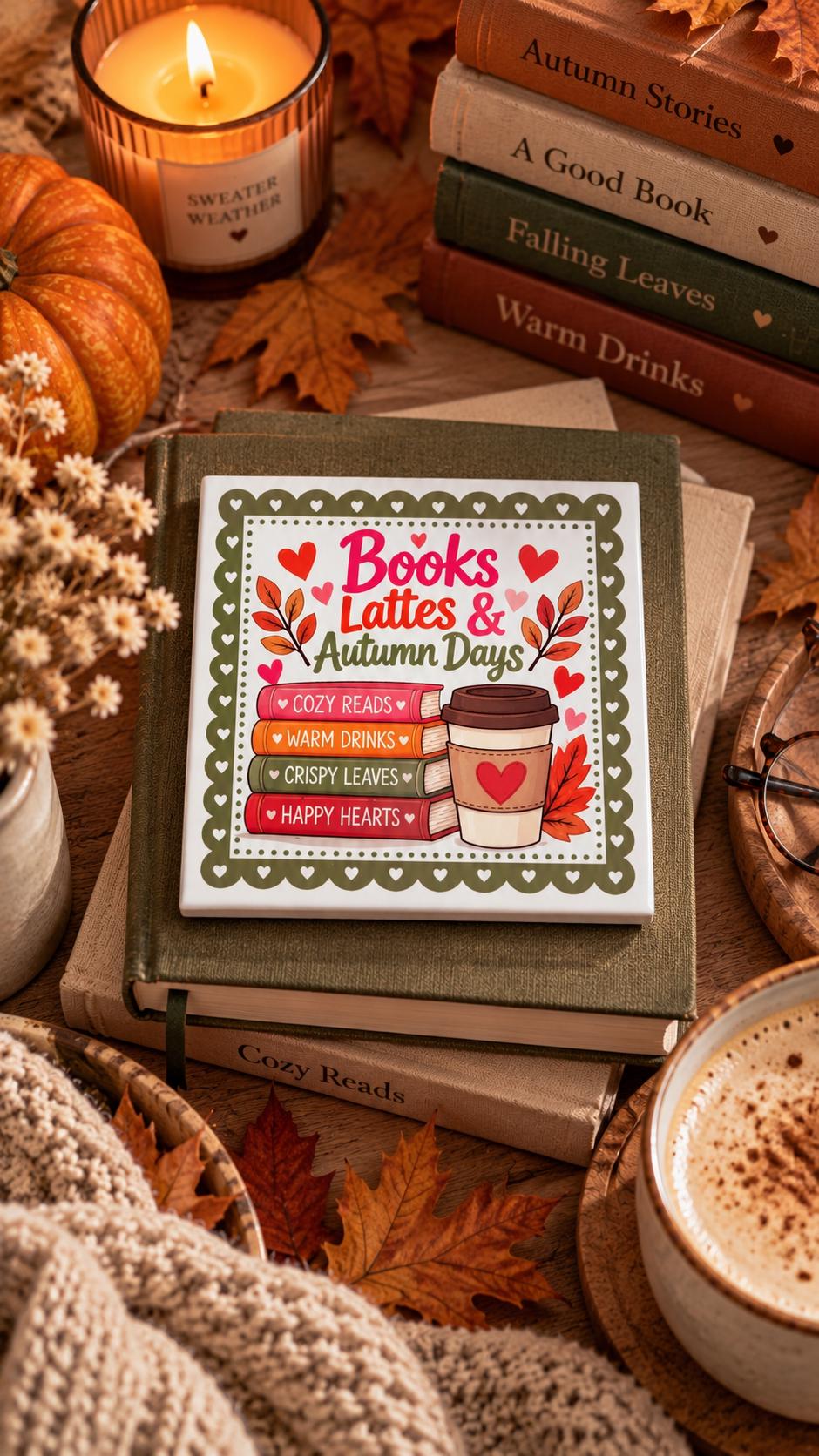 Books Lattes Autumn Days tegel
