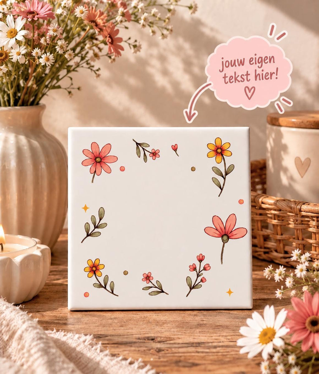Personaliseer je eigen bloemen tegel